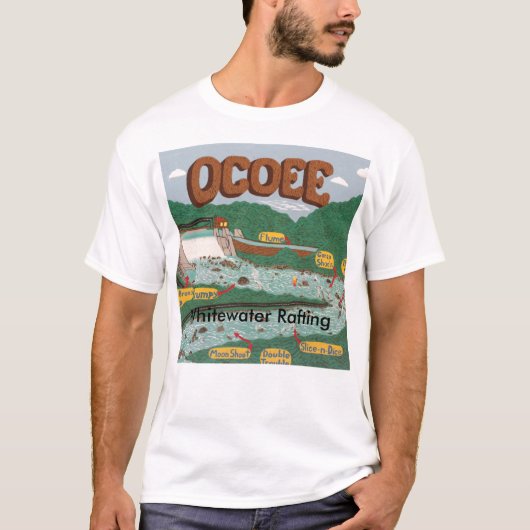 Ocoee RiverWhitewater Rafting Whitewater Rafting T-shirt (Voorkant)