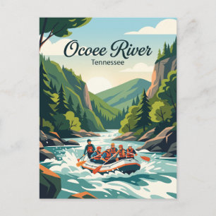 Ocoee-rivier Tennessee, VS, wildwaterrafting Briefkaart