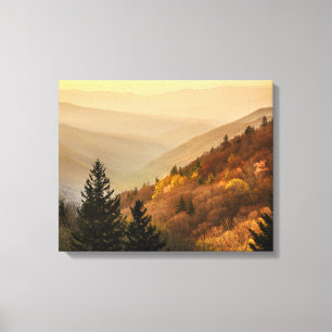 Oconaluftee Valley Overlook   North Carolina Canvas Afdruk