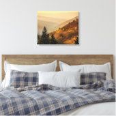 Oconaluftee Valley Overlook | North Carolina Canvas Afdruk (Insitu (Slaapkamer))