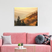 Oconaluftee Valley Overlook | North Carolina Canvas Afdruk (Insitu (Woonkamer))
