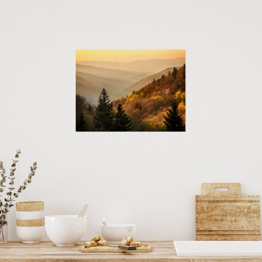 Oconaluftee Valley Overlook | North Carolina Poster (Keuken)