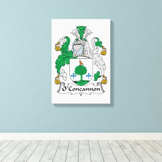 O'Concannon Family Crest Canvas Afdruk (Insitu (Houten vloer))