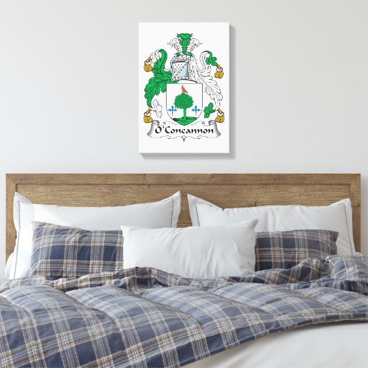 O'Concannon Family Crest Canvas Afdruk (Insitu (Slaapkamer))