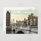 O'Connell Bridge, Dublin, Ierland 1915  Briefkaart (Voorkant / Achterkant)