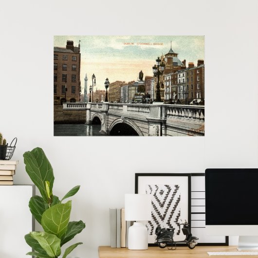 O'Connell Bridge, Dublin, Ierland 1915 Poster (Thuiskantoor)