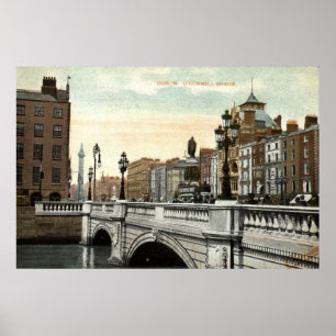O'Connell Bridge, Dublin, Ierland 1915 Poster