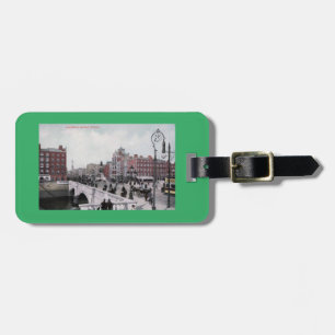 O'Connell Bridge, Dublin, Ierland, stijl Bagagelabel