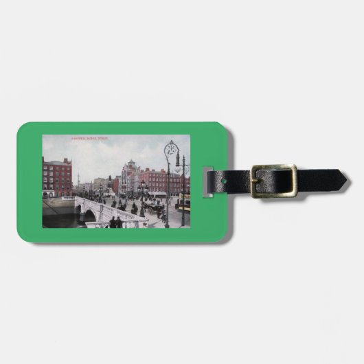 O'Connell Bridge, Dublin, Ierland,  stijl Bagagelabel (Voorkant horizontaal)