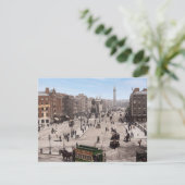 O'Connell Bridge en O'Connell Street 1890 Feestdagenkaart (Staand voorkant)