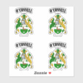 O'Connell Crest Ierse vertaling & betekenis (x4) Sticker (Vel)