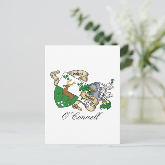 O'Connell Family Crest Briefkaart (Staand voorkant)