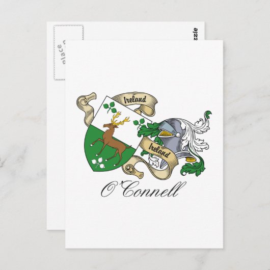 O'Connell Family Crest Briefkaart (Voorkant / Achterkant)