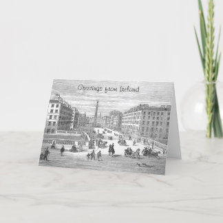 O'Connell Street Vintage Dublin Ierland Groeten Kaart