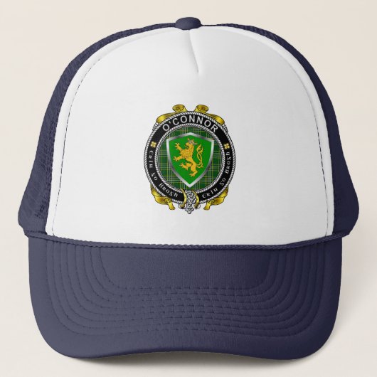 O'Connor/Connor (Kerry) Irish Shield Trucker Hat Trucker Pet (Voorkant)