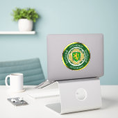 O'Connor Ierse Schild/Celtisch Kruis Persoonlijk Sticker (Laptop op bureau)