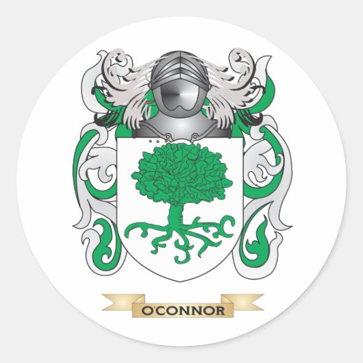 O'Connor Wapenschild (Familie Crest) Ronde Sticker (Voorkant)