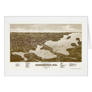 Oconomowoc, WI Panoramic Map - 1885