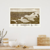 Oconomowoc, WI Panoramic Map - 1885 Poster (Keuken)