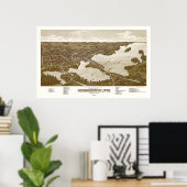 Oconomowoc, WI Panoramic Map - 1885 Poster (Thuiskantoor)