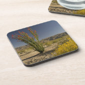 Ocotillo en woestinsenna onderzetter (Linkerzijde)