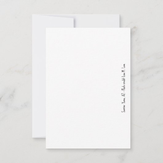 Ocotillo Sunrise Notitiekaartje (Achterkant)