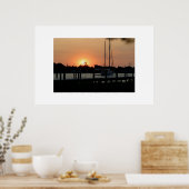 Ocracoke Harbour Sunset Poster (Keuken)