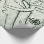 Ocracoke Inlet Map - Blackeard's Anchoring (1733) Cadeaupapier (Hoek)