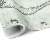 Ocracoke Inlet Map - Blackeard's Anchoring (1733) Cadeaupapier (Rol Hoek)