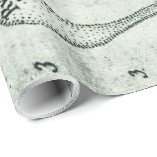 Ocracoke Inlet Map - Blackeard's Anchoring (1733) Cadeaupapier (Rol Hoek)