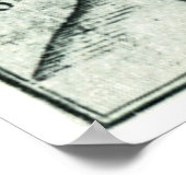 Ocracoke Inlet Map - Blackeard's Anchoring (1733) Poster (Hoek)