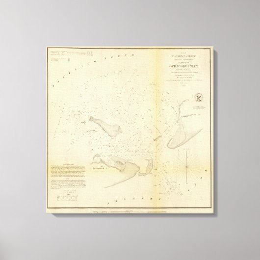 Ocracoke Inlet, NC Canvas Afdruk (Voorkant)