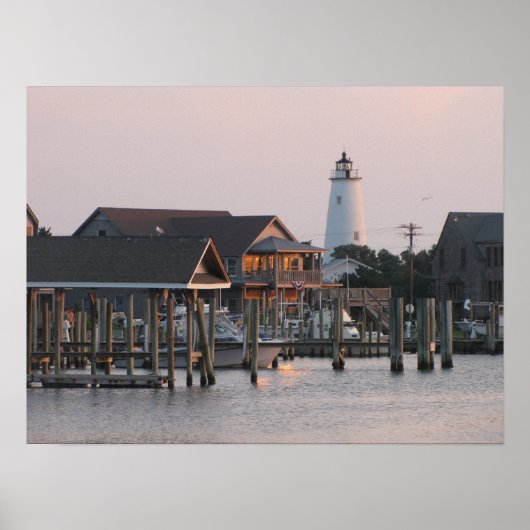 Ocracoke Island Harbour Poster (Voorkant)