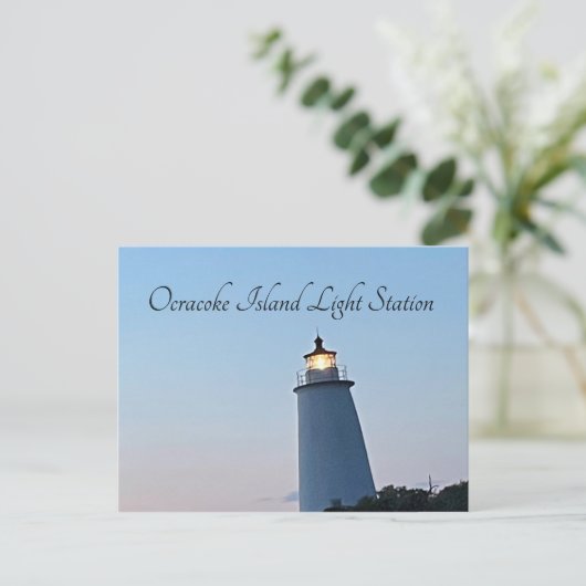 Ocracoke Island Light Station Briefkaart (Staand voorkant)