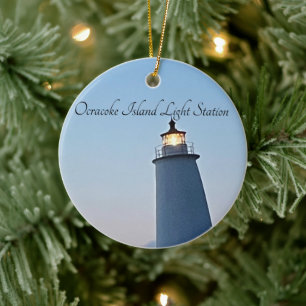 Ocracoke Island Light Station Keramisch Ornament
