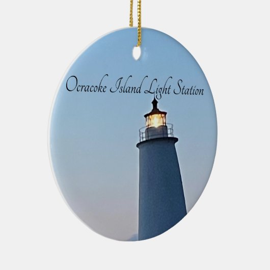 Ocracoke Island Light Station Keramisch Ornament (Rechts)