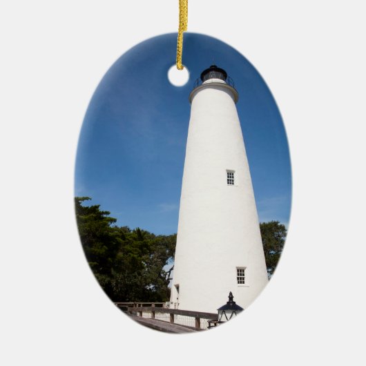 Ocracoke Island Lighthouse Keramisch Ornament (Voorkant)