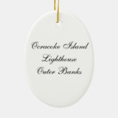 Ocracoke Island Lighthouse Keramisch Ornament (Achterkant)