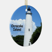 Ocracoke Island Lighthouse Keramisch Ornament (Rechts)