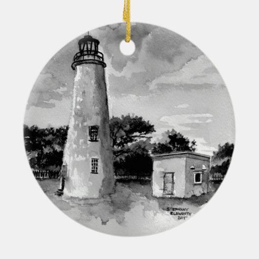 Ocracoke Island Lighthouse Ornament (Achterkant)