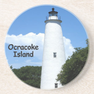 Ocracoke Island Lighthouse Zandsteen Onderzetter