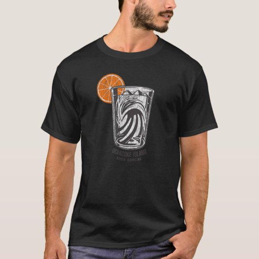 Ocracoke Island NC Summertime Vacking Cocktail T-shirt (Voorkant)