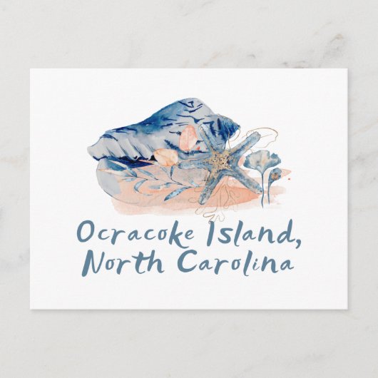 Ocracoke Island Seashells Briefkaart (Voorkant)