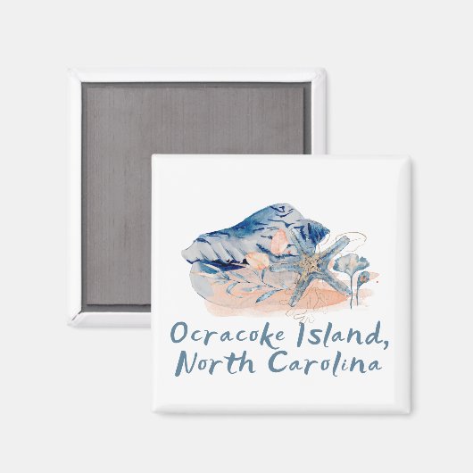 Ocracoke Island Seashells Magneet (Voorkant / Achterkant)