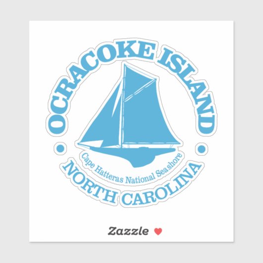 Ocracoke Island (sloep) Sticker (Vel)