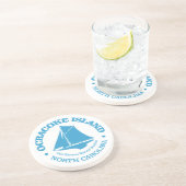 Ocracoke Island (sloep) Zandsteen Onderzetter (Zijkant)