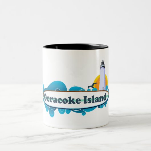 Ocracoke Island Tweekleurige Koffiemok (Center)