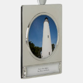 Ocracoke Island Verzilverd Banner Ornament (Rechts)