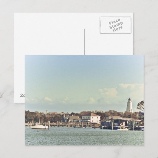 Ocracoke Light. Briefkaart (Voorkant / Achterkant)