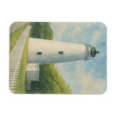 Ocracoke Lighthouse Aquarel Magneet (Horizontaal)